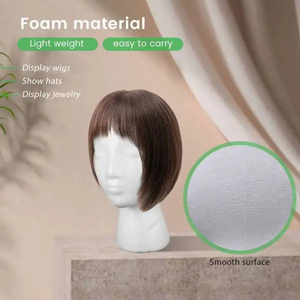 Female Styrofoam Foam Mannequin Manikin Head Model Hat Glasses Display Foam Mannequin Head Model Hat Wig Display Stand Rack