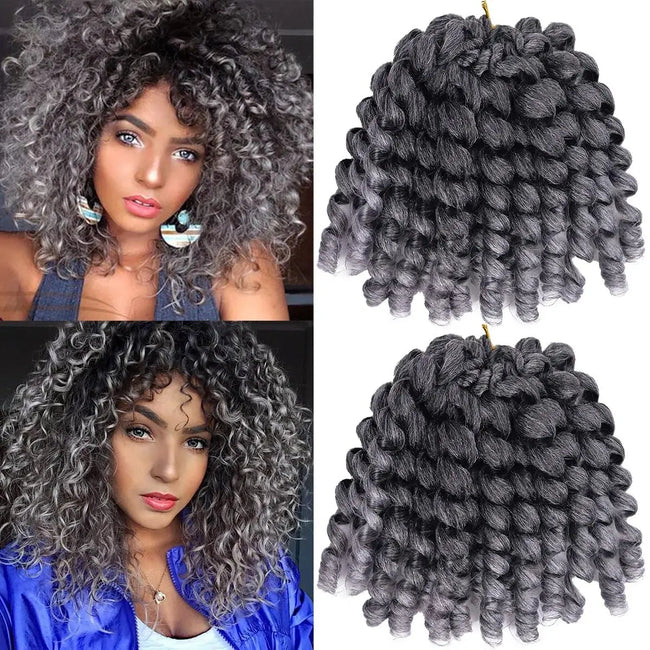 Curly Jumpy Wand Curl Jamaican Bounce Synthetic Braiding Hair Extensions