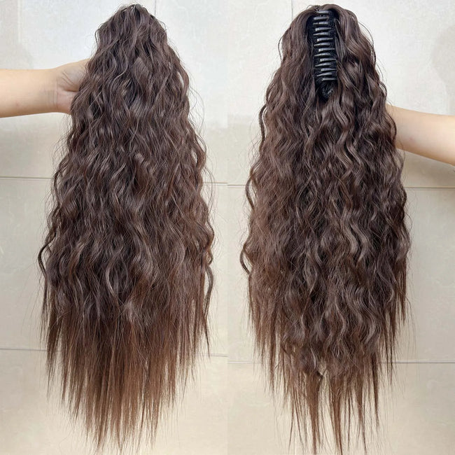 Synthetic Long Wavy Ponytail Hair Extensions