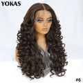 Synthetic Curly Lace Frontal Wigs With Bangs