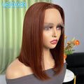 Highlight Brown Long Pixie Straight Bob