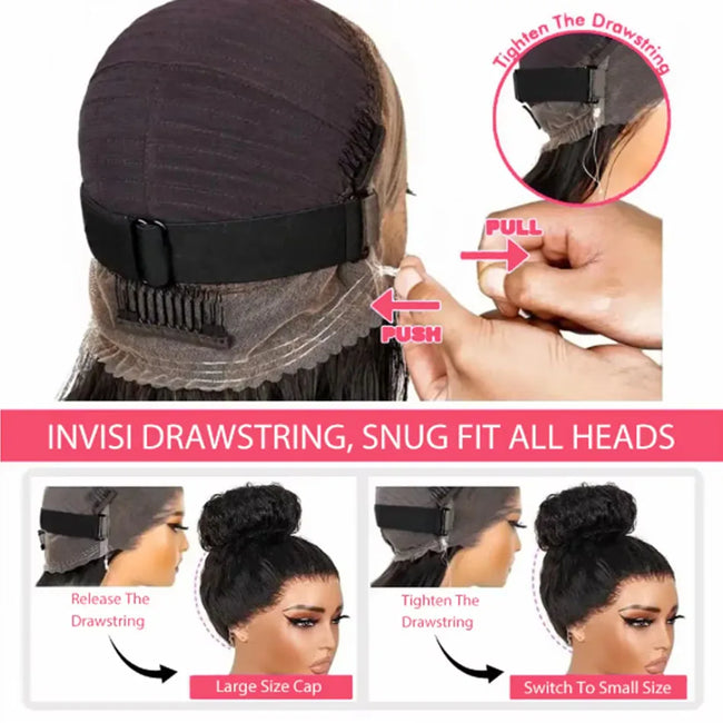 Deep Water Wave Human Hair Wig With Invisible Strap