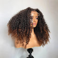 Pre-Styled Layered Ombre Brown Human Hair Wig