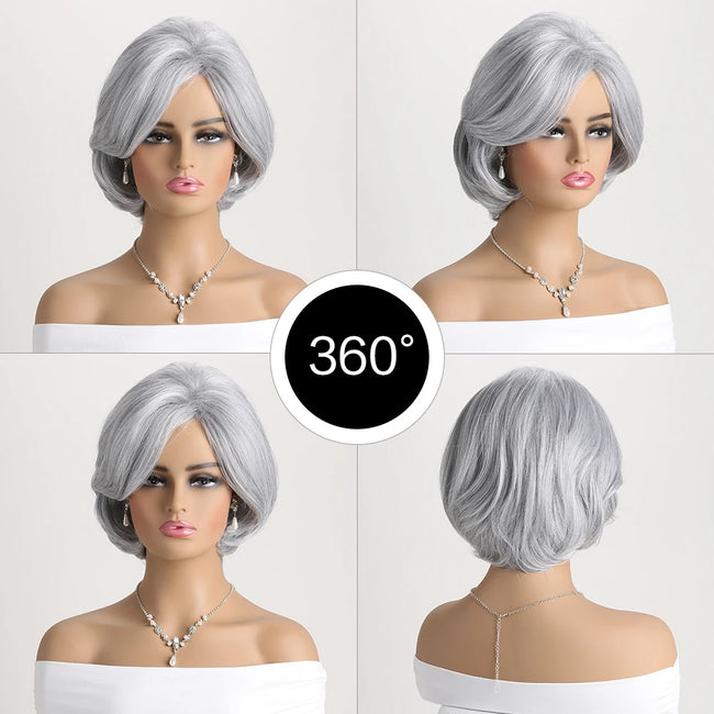 Short Natural Wig with Bangs