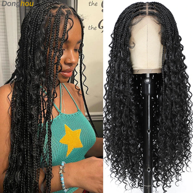 Box Braid Wig with Baby Hair Lace