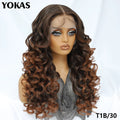 Synthetic Curly Lace Frontal Wigs With Bangs
