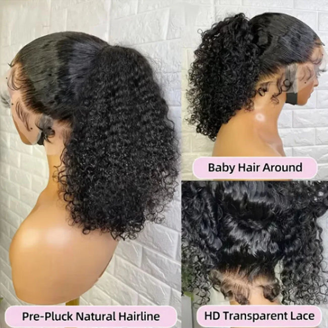 Deep Water Wave Human Hair Wig With Invisible Strap