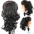 Short Ponytail Synthetic Curly Clip In Hair Extensions