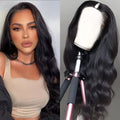 V Part Human Hair Body Wave Wig