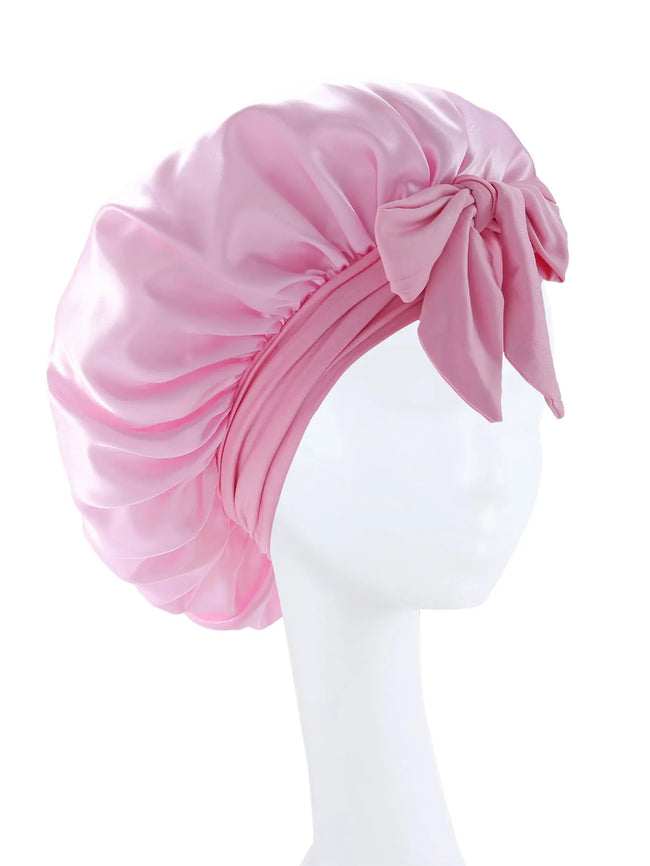 Silk Bonnet for Sleeping Women Satin Bonnet Hair Bonnet night sleep cap scarf wrap for curly hair With Tie Band for Curly Ha