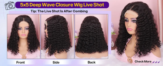 Short Bob Deep Wave Wig