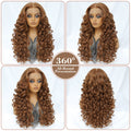 Synthetic Curly Lace Frontal Wigs With Bangs