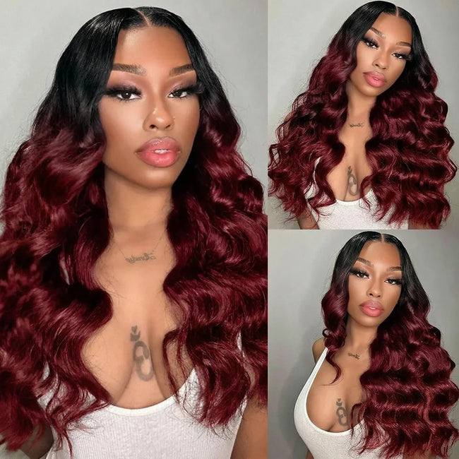Brazilian Burgundy Human Hair Weave Bundles