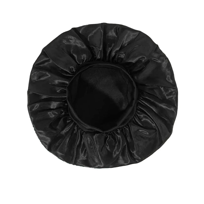 Wide-brimmed Satin Hair Bonnet for Sleeping