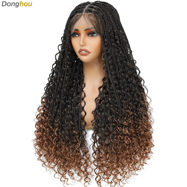 Box Braid Wig with Baby Hair Lace
