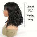 Elegant Short Curly Bob Wig with Bangs