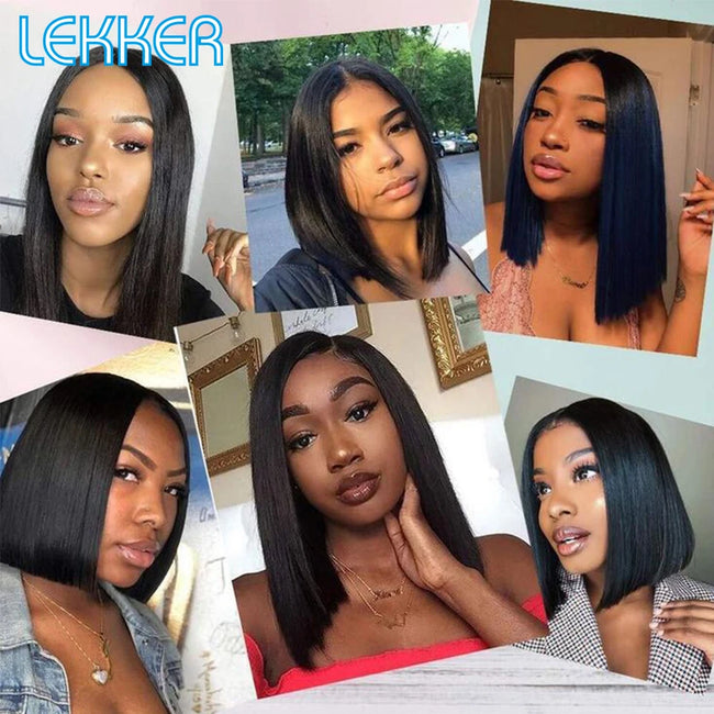 Highlight Brown Long Pixie Straight Bob