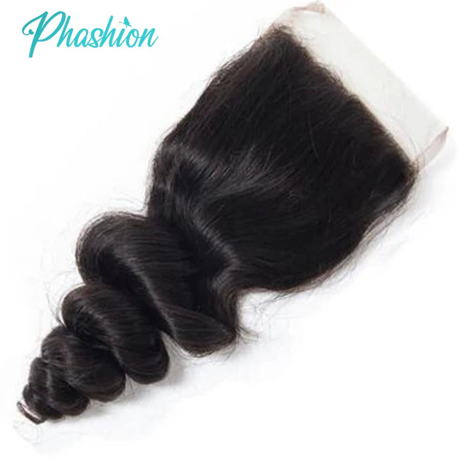 Loose Wave Lace Frontal Closure Brazilian Remy Human Hair