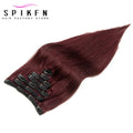 Burgundy Brazilian Remy Straight Hair Clip Hair Extensions