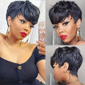 Pixie Cut Human Hair Wig With Bangs