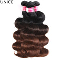 UNice Chestnut Brown Ombre Body Wave Bundles