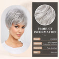 White Silver Gray Kanekalon Human Hairs
