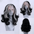 Ombre Silver Grey Synthetic Pre Plucked Wig