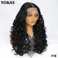 Synthetic Curly Lace Frontal Wigs With Bangs