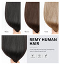 Brown Straight Human Hair Wig With Bangs