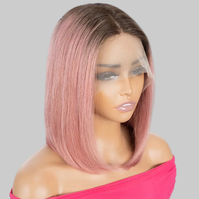 Lace Front Straight Bob 100% Brazilian Remi Human Hair