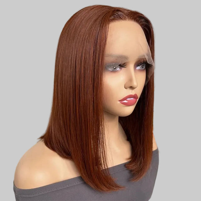 Lace Front Straight Bob 100% Brazilian Remi Human Hair