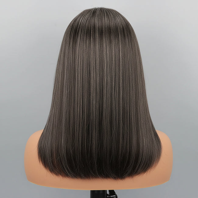 Salt and Pepper Human Hair Wig