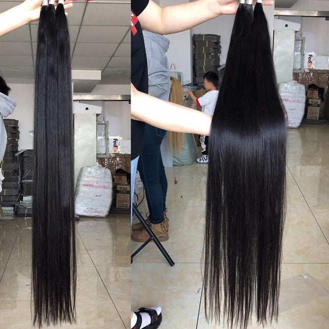 Extra Long Brazilian Human Hair Bundles 8-40 Inch (Straight/Natural Color)