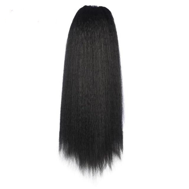 Kinky Straight Drawstring Synthetic Ponytail- 16in-24in (Multiple Colors)