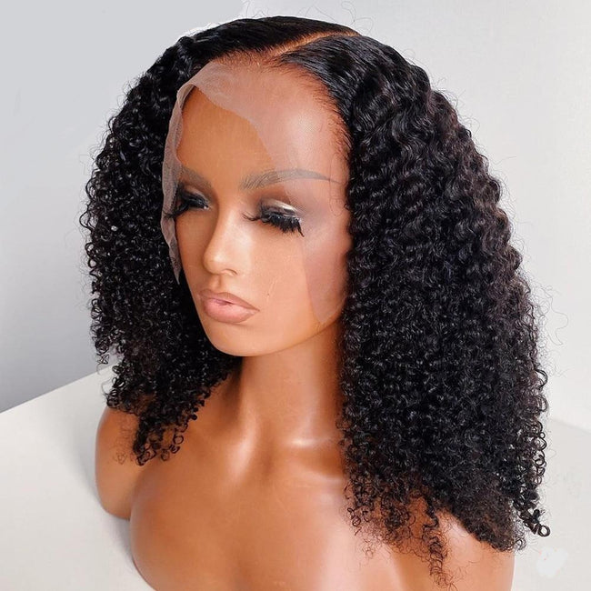 Afro Curly Brazilian Human Hair Wig - Pre-Plucked (8in-24in)