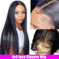 100% Brazilian Straight Lace Front Human Hair Wig up to 30 in.