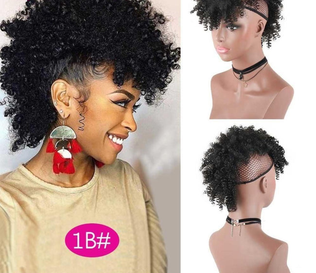 Curly Kinky Puff Mohawk With Bangs – Misstalula's Hair Gallery
