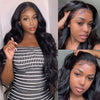 100% Brazilian Body Wave HD Lace Front Pre-plucked Wig (up to 32in)