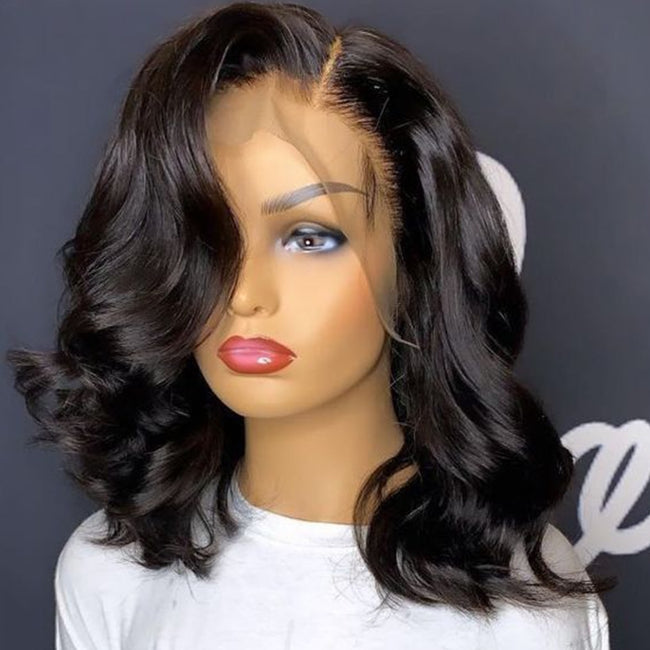 Brazilian Body Wave Bob cut Lace Front Wig, Pre-plucked With Baby Hair