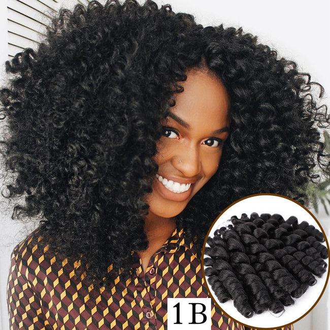 8Inch Bouncy Ombre Curly Crochet Braids Twist Hair Extensions –  Misstalula's Hair Gallery