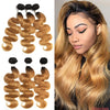 Blonde Ombre Brazilian Body Wave Hair Bundles 8-26 Inch 1/3/4 PCS Bundles (2 colors)