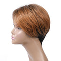 "Hailey" Short Tapered Neck Highlighted Wig