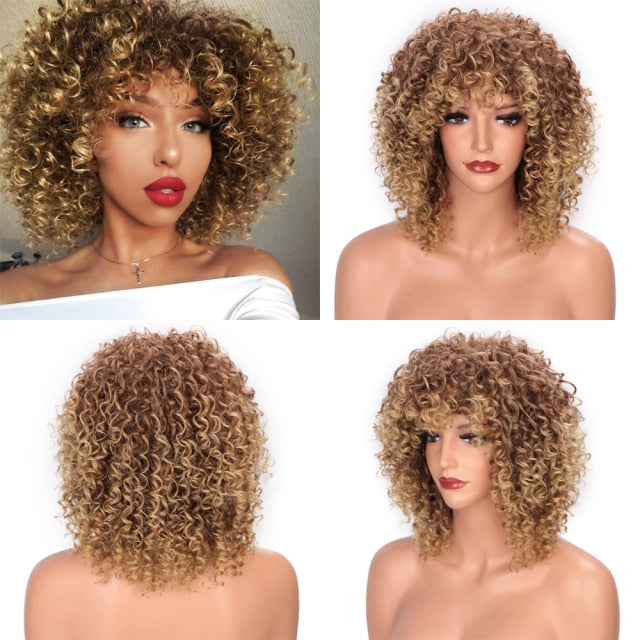 "Mimi"  Classic Spiral Curl Wig with Bang (Multiple colors )