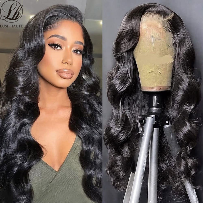 Body Wave Lace Front Wig with Bangs Side Part (Various Colors